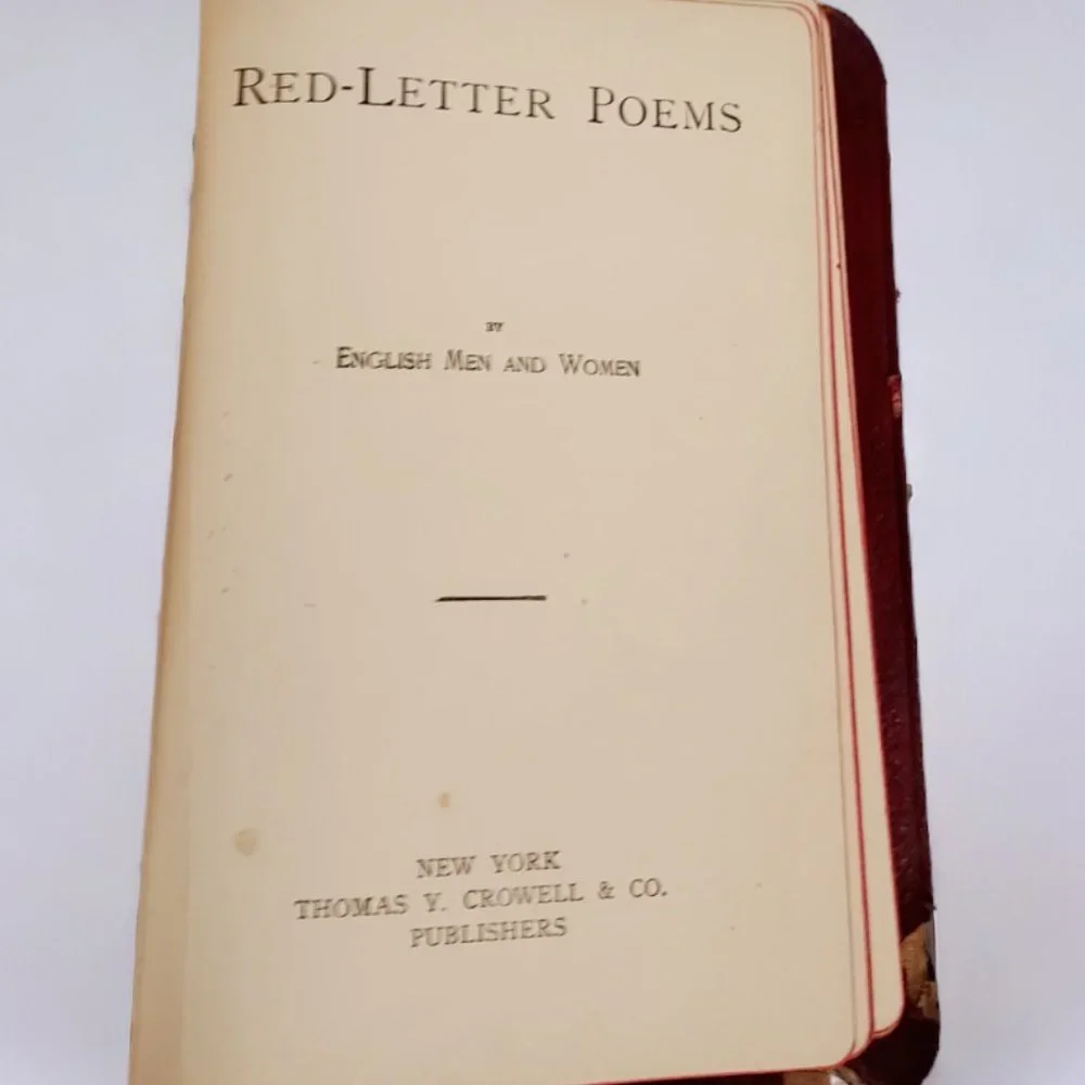 RARE & UNIQUE Red-Letter Poems by English Men & Women Book by Thomas Cro…
